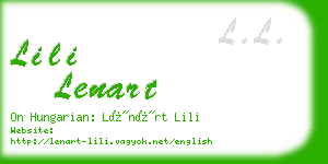 lili lenart business card